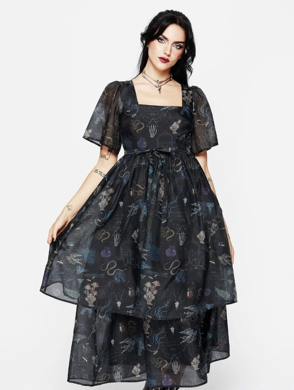 Disturbia BNWT Amarita Mushroom Tiered Fairycore dress
